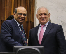 O secretário Renê Garcia Junior, de Estado da Fazenda (SEFA), participa nesta quarta-feira (27), de uma audiência pública  na Assembleia Legislativa do Paraná (ALEP), para apresentação dos dados do Governo relativos ao cumprimento das metas fiscais do terceiro quadrimestre de 2018.  Curitiba, 27/02/2019 -  Foto: Geraldo Bubniak/ANPr