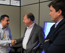 primeira reunião gerencial do secretário do Desenvolvimento Urbano, João Carlos Ortega, com dirigentes da Paraná Edificações (Pred). Pela proposta de reforma administrativa do Governo do Estado, que já tramita na Assembleia Legislativa, a Paraná Edificações vai compor o conjunto de órgãos vinculados à Secretaria do Desenvolvimento Urbano.  -  Curitiba, 27/02/2019  -  Foto: Divulgação SEDU