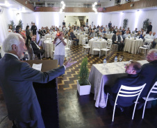 O governador em exercício Darci Piana, participou da assinatura do acordo de parceria e cooperação entre as cidades de Prudentópolis e Ternopil, Ucrânia. Participaram da cerimônia: prefeito de Prudentópolis, Adelmo Luiz Klosowski; Cônsul da Ucrânia no Paraná, Mariano Czaikowski; prefeito de Ternopil, Serhii Nadal; entre outros.Prudentópolis, 06-03-19.Foto: Arnaldo Alves / ANPr.