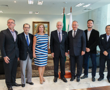 O governador em exercício Darci Piana recebe o presidente da Paraná Turismo, João Jacob Mehl  e representantes do G5 nesta quinta-feira (7) no Palácio Iguaçu.   Curitiba, 07/03/2019 -  Foto: Geraldo Bubniak/ANPr