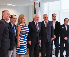 O governador em exercício Darci Piana recebe o presidente da Paraná Turismo, João Jacob Mehl  e representantes do G5 nesta quinta-feira (7) no Palácio Iguaçu.   Curitiba, 07/03/2019 -  Foto: Geraldo Bubniak/ANPr