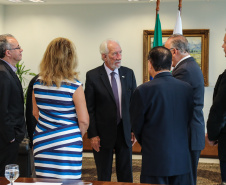 O governador em exercício Darci Piana recebe o presidente da Paraná Turismo, João Jacob Mehl  e representantes do G5 nesta quinta-feira (7) no Palácio Iguaçu.   Curitiba, 07/03/2019 -  Foto: Geraldo Bubniak/ANPr