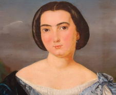 Artistas plásticas, cineastas, escritoras, fotógrafas, dançarinas, ceramistas, artesãs. A programação do Mês das Mulheres da Secretaria de Estado da Cultura destaca trabalhos importantes de mulheres protagonistas das artes no Paraná. Na foto, Mulher desconhecida, obra da pintora Íria Correia em meados do século XIX, em Paranaguá, Museu Paranaense    -  Foto: Divulgação SECC