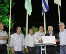 O governador em exercício Darci Piana, participa da abertura 45ª Expo Umuarama e 18ª Feira Internacional. Participaram: prefeito de Umuarama, Celso Pozzobom; os secretários: do Meio Ambiente e Recursos Hídricos, Márcio Nunes; da Agricultura, Norberto Ortigara; presidente da Sociedade Rural de Umuarama, Milton Gaiari; entre outros.Umuarama, 07-03-19.Foto: Arnaldo Alves / ANPr.