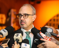 O vice governador Darci Piana no Memorial de Curitiba durante a abertura da 1ª Reunião do Grupo BRICS 2019, grupo econômico formado por autoridades do Brasil, Rússia, Índia, China e África do Sul para debater questões econômicas relacionadas aos países. Curitiba, 13/03/2019 -  Foto: Geraldo Bubniak/ANPr