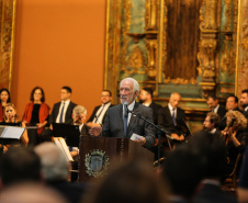 O vice governador Darci Piana no Memorial de Curitiba durante a abertura da 1ª Reunião do Grupo BRICS 2019, grupo econômico formado por autoridades do Brasil, Rússia, Índia, China e África do Sul para debater questões econômicas relacionadas aos países. Curitiba, 13/03/2019 -  Foto: Geraldo Bubniak/ANPr