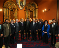 O vice governador Darci Piana no Memorial de Curitiba durante a abertura da 1ª Reunião do Grupo BRICS 2019, grupo econômico formado por autoridades do Brasil, Rússia, Índia, China e África do Sul para debater questões econômicas relacionadas aos países. Curitiba, 13/03/2019 -  Foto: Geraldo Bubniak/ANPr