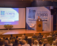  O secretário estadual da Saúde, Beto Preto, fez hoje a palestra de abertura oficial do 12o Seminário Femipa ? Federação das Santas Casas de Misericórdia e Hospitais Beneficentes do Paraná ? e falou sobre os programas do Governo para as instituições filantrópicas.Curitiba, 14/03/2019  -  Foto: Diogo Pracz/SESA