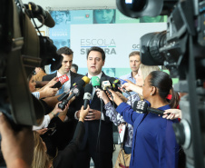 O governador Carlos Massa Ratinho Junior lançou nesta sexta-feira (15) o programa Escola Segura, que prevê uma série de medidas preventivas e protetivas de segurança que serão executadas na rede estadual de ensino. Curitiba,15/03/2019 Foto: Rodrigo Félix Leal/ANPr