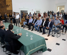 O governador Carlos Massa Ratinho Junior lançou nesta sexta-feira (15) o programa Escola Segura, que prevê uma série de medidas preventivas e protetivas de segurança que serão executadas na rede estadual de ensino. Curitiba,15/03/2019 Foto: Jaelson Lucas / ANPr