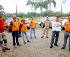 A Coordenadoria Estadual de Proteção e Defesa Civil realiza simulado de abandono com comunidade em área de risco de Morretes, no Litoral do Paraná.  -  Morretes, 16/03/2019  -  Foto: Jaelson Lucas/ANPr