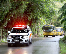 A Coordenadoria Estadual de Proteção e Defesa Civil realiza simulado de abandono com comunidade em área de risco de Morretes, no Litoral do Paraná.  -  Morretes, 16/03/2019  -  Foto: Jaelson Lucas/ANPr