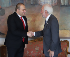 Vice-governador Darci Piana recebe o embaixador da República da Macedônia do Norte, Ivica Bocevski  -  Curitiba, 18/03/2019  - Foto: José Fernando Ogurta/ANPr