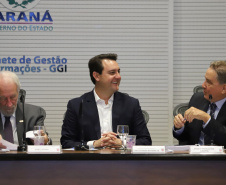 Governador Carlos Massa Ratinho Júnior coordena reunião com o secretariado  -  Curitiba, 19/03/2019  -  Foto: José Fernando Ogura/ANPr