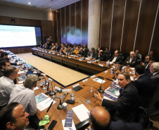 Governador Carlos Massa Ratinho Júnior coordena reunião com o secretariado  -  Curitiba, 19/03/2019  -  Foto: Rodrigo Félix Leal/ANPr