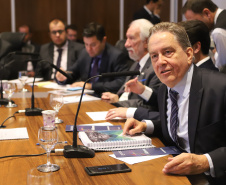 Governador Carlos Massa Ratinho Júnior coordena reunião com o secretariado  -  Curitiba, 19/03/2019  -  Foto: Rodrigo Félix Leal/ANPr