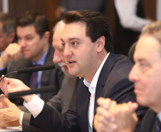 Governador Carlos Massa Ratinho Júnior coordena reunião com o secretariado  -  Curitiba, 19/03/2019  -  Foto: Rodrigo Félix Leal/ANPr