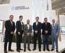 O governador Carlos Massa Ratinho Júnior esteve nesta terça-feira (19) na Intermodal South America 2019, maior feira do setor de logística e comércio exterior da América Latina, onde o Estado está presente com um estande dos Portos do Paraná.  -  São Paulo, 19/03/2019  -  Foto: Rodrigo Félix Leal/ANPr