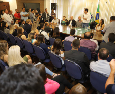 Governador Carlos Massa Ratinho Junior libera recursos para pavimentação asfáltica em Araucária.  -  Araucária, 20/03/2019  -  Foto: José Fernando Ogura/ANPr