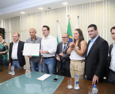 Governador Carlos Massa Ratinho Junior libera recursos para pavimentação asfáltica em Araucária.  -  Araucária, 20/03/2019  -  Foto: José Fernando Ogura/ANPr