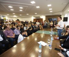 Governador Carlos Massa Ratinho Junior libera recursos para pavimentação asfáltica em Araucária.  -  Araucária, 20/03/2019  -  Foto: José Fernando Ogura/ANPr