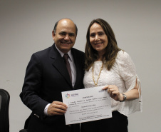 O secretário da Segurança Pública e Administração Penitenciária do Paraná, Luiz Felipe Carbonell, participou nesta quarta-feira (20) da solenidade de posse do novo presidente e dos novos conselheiros dos Conselho Estadual de Políticas Públicas sobre Drogas (Conesd) para o biênio 2019-2021.A cerimônia ocorreu na sede da secretaria, no Centro Cívico, em Curitiba.  -  Curitiba, 20/03/2019  -  Foto: Divulgação SESP