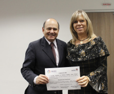 O secretário da Segurança Pública e Administração Penitenciária do Paraná, Luiz Felipe Carbonell, participou nesta quarta-feira (20) da solenidade de posse do novo presidente e dos novos conselheiros dos Conselho Estadual de Políticas Públicas sobre Drogas (Conesd) para o biênio 2019-2021.A cerimônia ocorreu na sede da secretaria, no Centro Cívico, em Curitiba.  -  Curitiba, 20/03/2019  -  Foto: Divulgação SESP