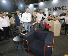 O governador Carlos Massa Ratinho Junior esteve nesta quarta-feira (20) na 12ª edição da Movelpar? Feira de Móveis do Paraná, em Arapongas, Norte do Estado, e destacou a importância da indústria moveleira para a economia paranaense.  -  Arapongas, 20/03/2019  -  Foto: Arnaldo Alves/ANPr