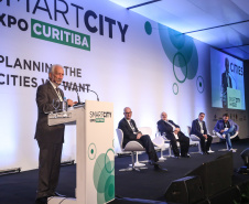 Vice governador Darci Piana participa da segunda edição do Smart City Expo Curitiba 2019. Maior evento de cidades inteligentes do mundo, o Smart City acontece na Expo Barigui. Curitiba, 21/03/2019 -  Foto: Gilson Abreu/ANPr