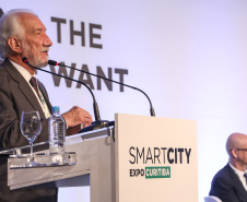 Vice governador Darci Piana participa da segunda edição do Smart City Expo Curitiba 2019. Maior evento de cidades inteligentes do mundo, o Smart City acontece na Expo Barigui. Curitiba, 21/03/2019 -  Foto: Gilson Abreu/ANPr