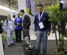 A Sanepar apresenta seus projetos de pesquisa no Congresso Mundial Smart City, em Curitiba, nesta quinta e sexta-feira (21 e 22/3). No estande da Companhia de Saneamento do Paraná os participantes podem conhecer as tecnologias aplicadas em campo pela empresa.  -  Curitiba, 21/03/2019  -  Foto: Divulgação Sanepar