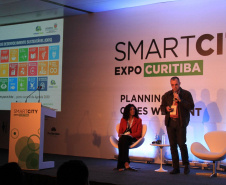 O superintendente executivo do Serviço Social Autônomo (Paranacidade), Álvaro Cabrini Junior, apresentou nesta sexta-feira (22) uma palestra no SmartCity , em Curitiba. Com o tema ?Cidades Circulares - Planejanfo Cidades Sustentáveis, Inovadoras e Inclusivas?  -  cURITIBA, 22/03/2019  -  fOTO: dIVULGAÇÃO sedu