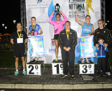 Corrida Noturna da PM tem mais de 500 participantes em Araucária (PR), na RMC. Foto: Soldado Fernando Chauchuti