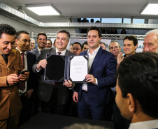 Governador Carlos Massa Ratinho Junior participa da posse do secretário de Estado da Saúde, Carlos Alberto Gebrim Preto (Beto Preto). Curitiba, 25/03/2019. Foto: Geraldo Bubniak/ANPr