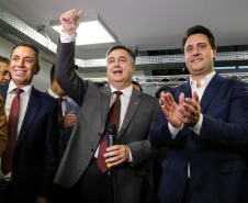 Governador Carlos Massa Ratinho Junior participa da posse do secretário de Estado da Saúde, Carlos Alberto Gebrim Preto (Beto Preto). Curitiba, 25/03/2019. Foto: Geraldo Bubniak/ANPr