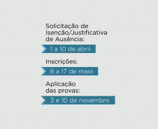 Cerca de 95 mil estudantes da rede estadual de ensino do Paraná têm direito à isenção da taxa de inscrição de R$ 85 do Exame Nacional do Ensino Médio (Enem) 2019. A solicitação deve ser feita pela internet, das 10h do dia 1º de abril até as 23h59 do dia 10 abril, pela página enem.inep.gov.br/participante  -  Foto: Divulgação