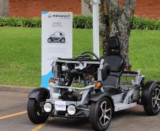 Como parte da estratégia do Instituto de Tecnologia do Paraná (Tecpar) em estar alinhado às últimas tendências nacionais e internacionais na área de tecnologia e inovação, o Tecpar e a Renault realizaram uma parceria para disponibilizar ao instituto a plataforma do Twizy, veículo elétrico produzido pela montadora.  -  curitiba, 01/04/2019  -  Foto: Divulgação Tecpar