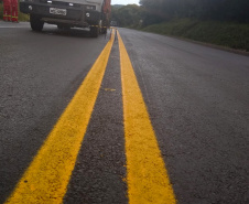 PR-280 (União da Vitória), 5,94 km.trecho recuperado com tapa-buracos e recapeamento  -  Curitiba, 02/04/2019  -  Foto: Divulgação DER/SEIL