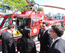 O governador Carlos Massa Ratinho Junior esteve nesta terça-feira (2) na 12ª edição da feira internacional de segurança LAAD Defence & Security, no Rio de Janeiro. A viagem teve como objetivo conhecer tecnologias que possam ser aplicadas no Paraná para reforçar e aprimorar o sistema segurança pública. Foto: Rodrigo Felix Leal/ANPr