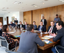 03/04/2019 - Governador Carlos Massa Ratinho Junior, recebe reitores das universidades do Paraná.
Foto Gilson Abreu/Anpr