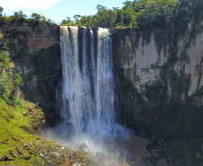 Salto Apucaraninha, em Londrina. Foto: José Fernando Ogura/ANPr