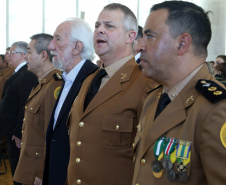 Batalhão da Policia Ambiental comemora 62 anos, vice governador Darci Piana recebe medalha do mérito ambiental.
Foto Gilson Abreu/ANPr