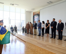 Batalhão da Policia Ambiental comemora 62 anos, vice governador Darci Piana recebe medalha do mérito ambiental.
Foto Gilson Abreu/ANPr