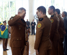 Batalhão da Policia Ambiental comemora 62 anos, vice governador Darci Piana recebe medalha do mérito ambiental.
Foto Gilson Abreu/ANPr