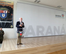 Batalhão da Policia Ambiental comemora 62 anos, vice governador Darci Piana recebe medalha do mérito ambiental.
Foto Gilson Abreu/ANPr