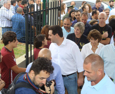 Governador Carlos Massa Ratinho Júnior inaugura em Guarapuava a nova sede do Colégio Estadual Leni Marlene Jacob  -  Guarapuava, 04/04/2019  -  Foto: Jaelson Lucas/ANPr