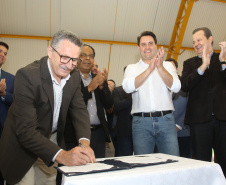 Governador Carlos Massa Ratinho Júnior inaugura em Guarapuava a nova sede do Colégio Estadual Leni Marlene Jacob  -  Guarapuava, 04/04/2019  -  Foto: Jaelson Lucas/ANPr