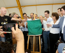 Governador Carlos Massa Ratinho Júnior inaugura em Guarapuava a nova sede do Colégio Estadual Leni Marlene Jacob  -  Guarapuava, 04/04/2019  -  Foto: Jaelson Lucas/ANPr