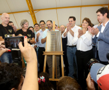 Governador Carlos Massa Ratinho Júnior inaugura em Guarapuava a nova sede do Colégio Estadual Leni Marlene Jacob  -  Guarapuava, 04/04/2019  -  Foto: Jaelson Lucas/ANPr