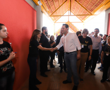 Governador Carlos Massa Ratinho Júnior inaugura em Guarapuava a nova sede do Colégio Estadual Leni Marlene Jacob  -  Guarapuava, 04/04/2019  -  Foto: Rodrigo Felix Leal/ANPr